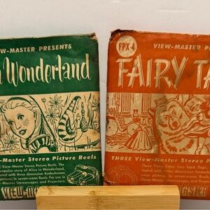View Master 1952 Slides Alice in Wonderland & Fairy Tales Disk Sets of 3